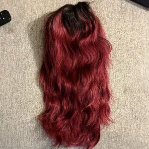 Human hair lace front cosplay wig